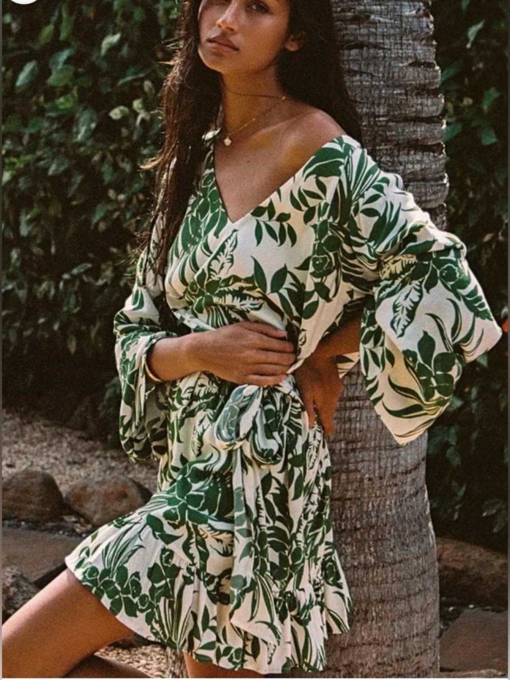 L*Space Geneva Tropical Leaf Mini Dress Small New With Tags